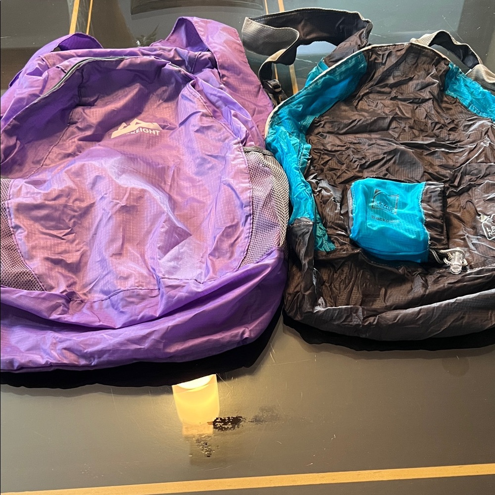 Lightweight Purple and Teal Backpacks